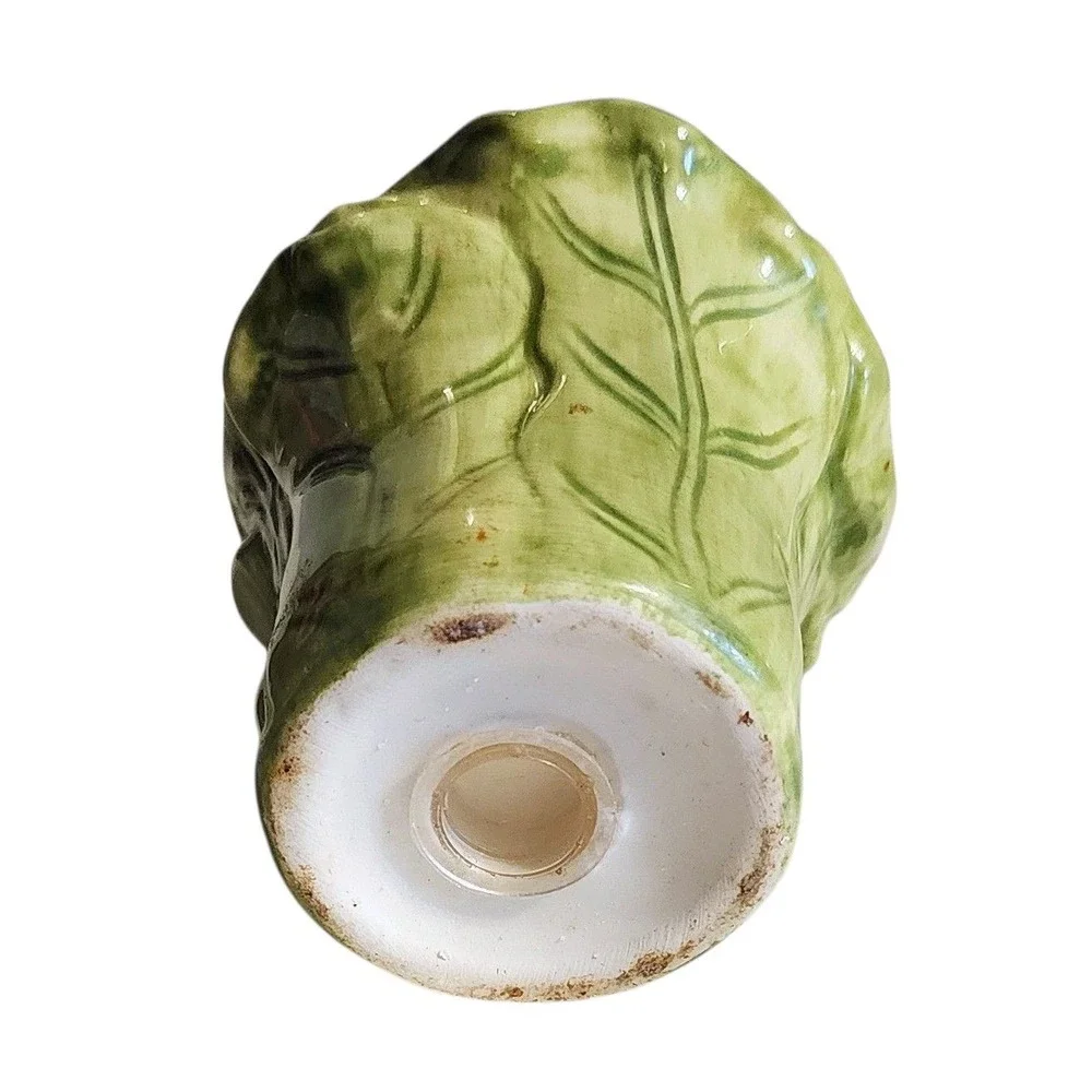 🔥 Vintage‎ Japanese Ceramic Lettuce Or Cabbage Salt Shaker Farmhouse 🔥